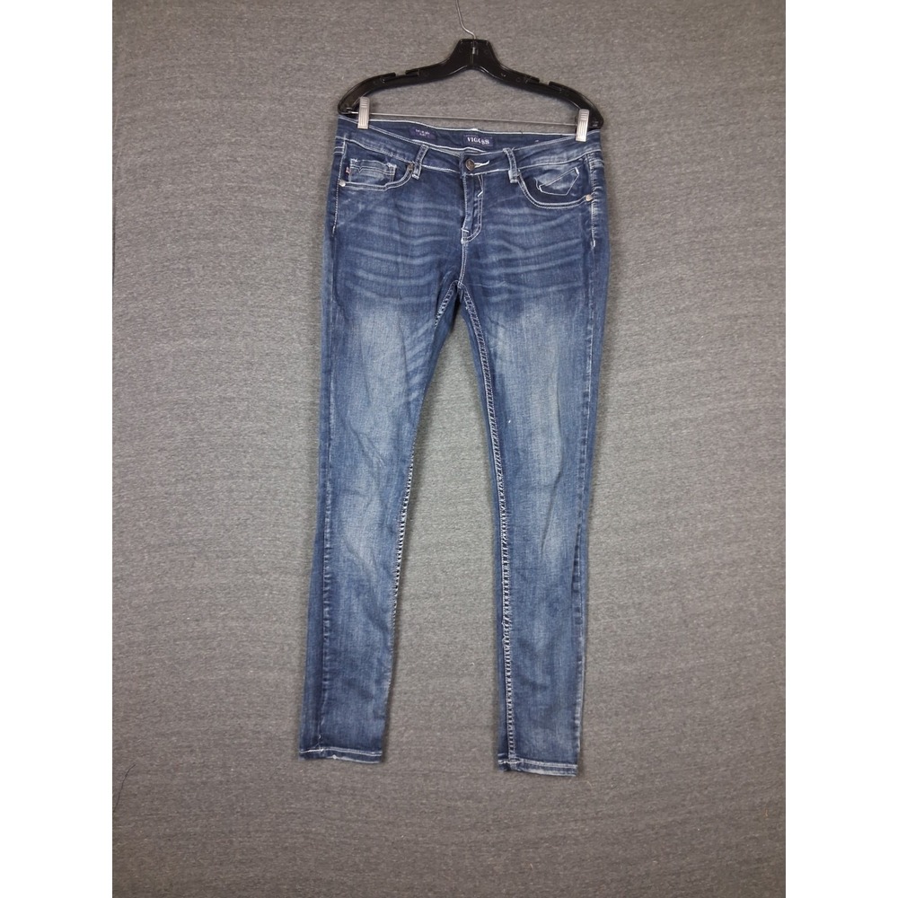 Vigoss Womens Jeans 30x30 Blue Denim Chelsea Skinny Chic Clean Y2K Boho Indie